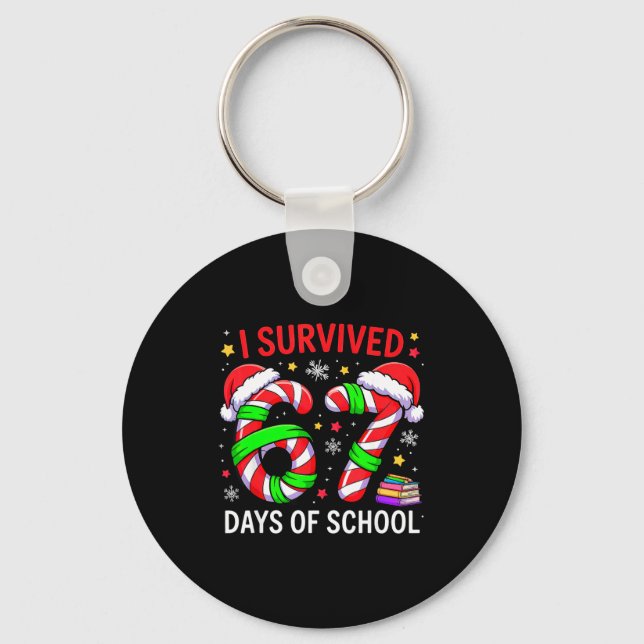 Llavero I Survived 67 Days Of School Christmas  (Anverso)