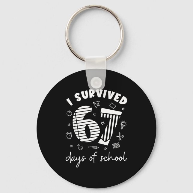 Llavero I Survived 67 Days Of School Cool Teacher Design  (Anverso)