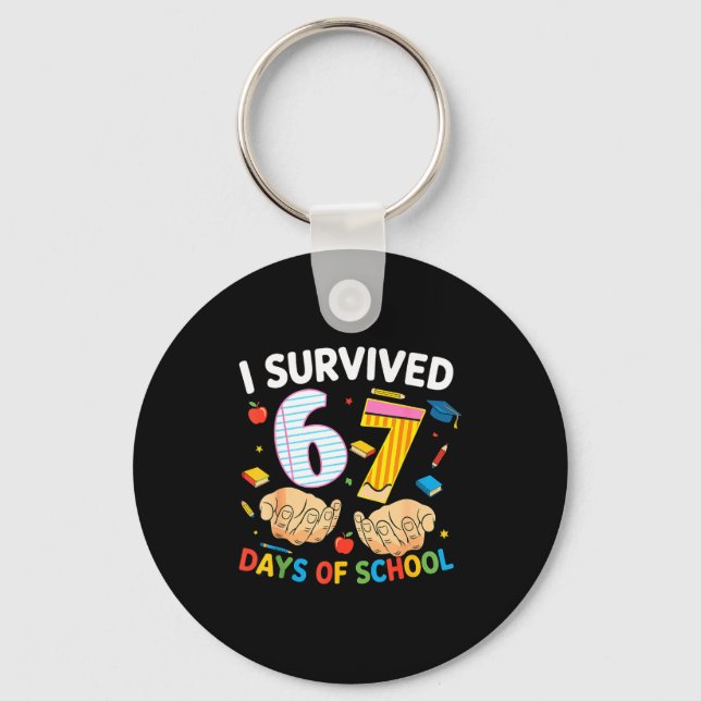 Llavero I Survived 67 Days Of School Cool Teacher Design  (Anverso)
