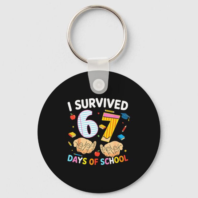 Llavero I Survived 67 Days Of School Cool Teacher Design  (Anverso)