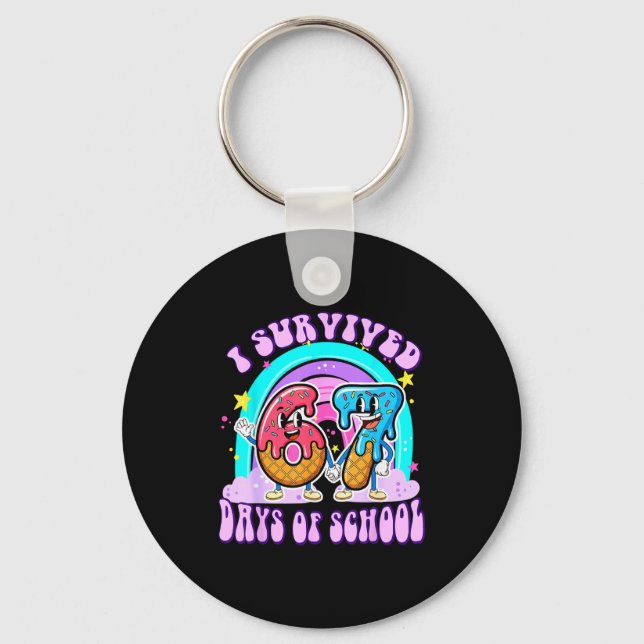 Llavero I Survived 67 Days Of School Funny 67 Teachers Stu (Anverso)