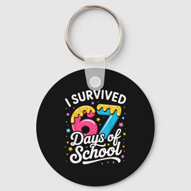 Llavero I Survived 67 Days Of School Funny Meme Teacher St (Anverso)