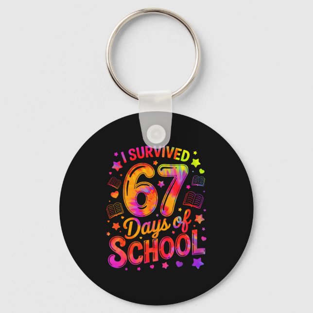 Llavero I Survived 67 Days Of School Funny Meme Teacher St (Anverso)
