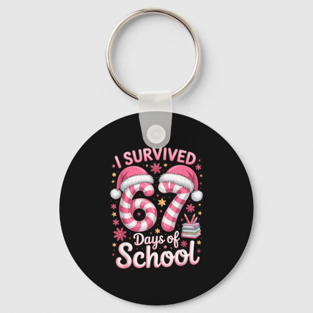 Llavero I Survived 67 Days Of School Funny Meme Teacher St (Anverso)