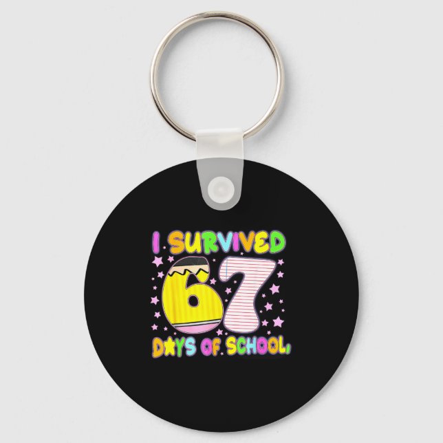 Llavero I Survived 67 Days Of School Funny Meme Teacher St (Anverso)