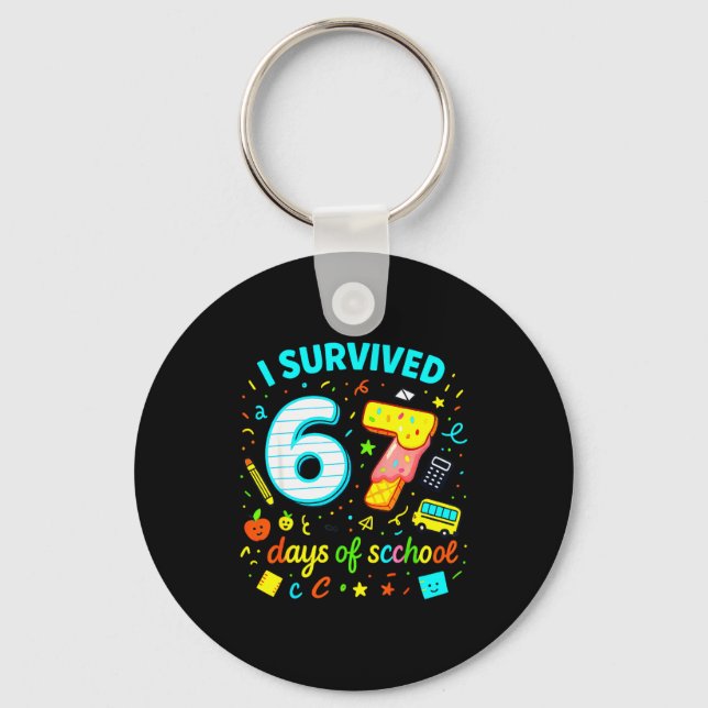 Llavero I Survived 67 Days Of School Funny Meme Teacher St (Anverso)