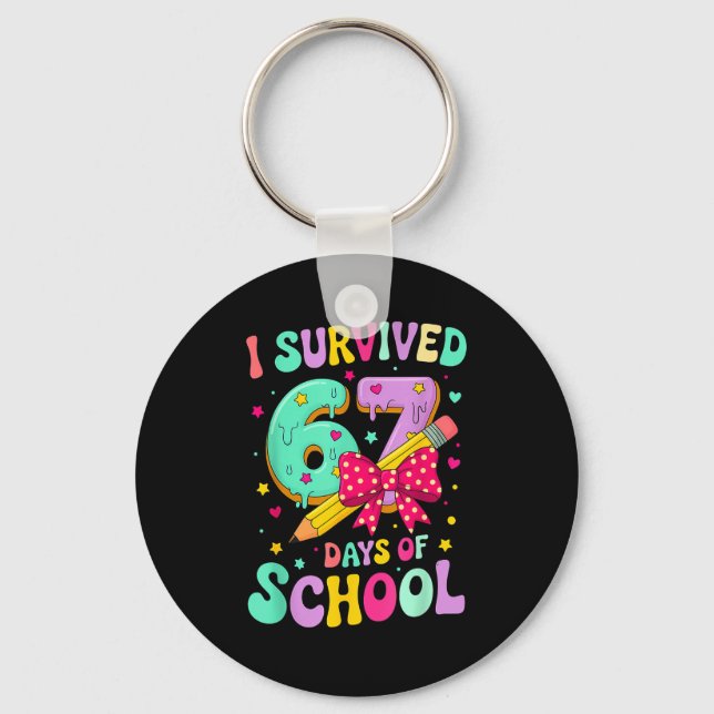 Llavero I Survived 67 Days Of School Funny Meme Teacher St (Anverso)