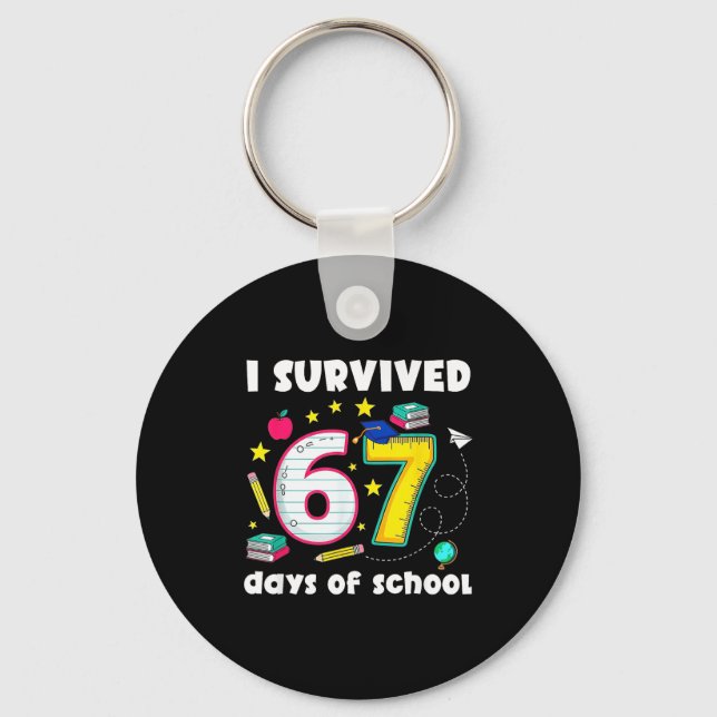Llavero I Survived 67 Days Of School Funny Meme Teacher St (Anverso)