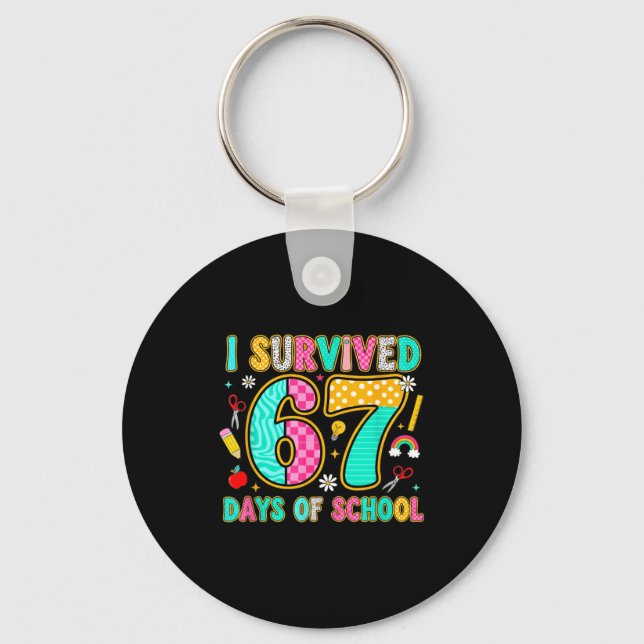 Llavero I Survived 67 Days Of School Funny Meme Teacher St (Anverso)