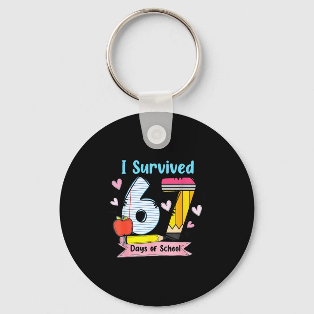 Llavero I Survived 67 Days Of School, Funny Teachers Stude (Anverso)
