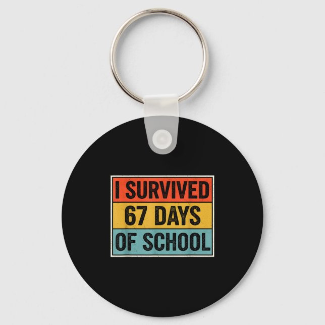 Llavero I Survived 67 Days Of School Retro 67 Teachers Stu (Anverso)