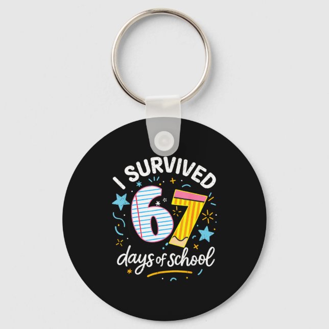 Llavero I Survived 67 Days Of School Six Seven  (Anverso)