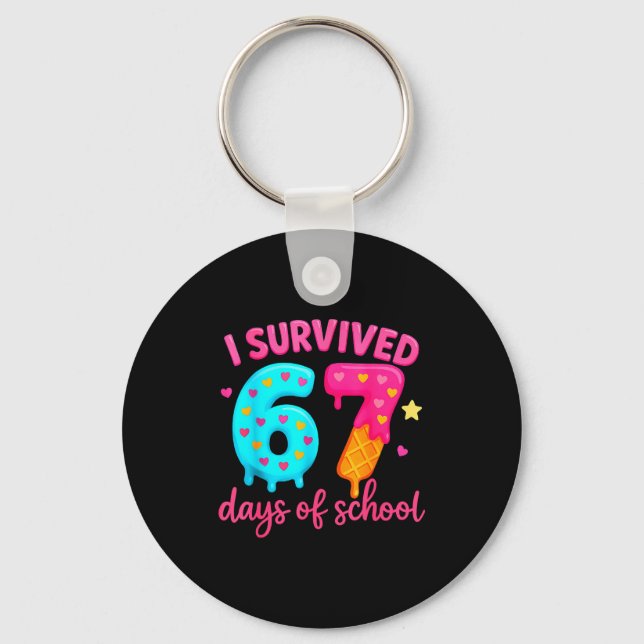 Llavero I Survived 67 Days Of School Six Seven Meme Teache (Anverso)