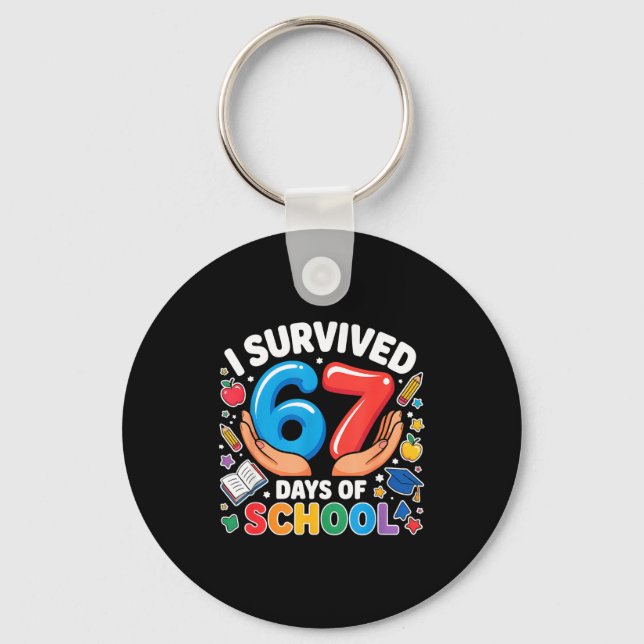 Llavero I Survived 67 Days Of School Six Seven Teachers St (Anverso)