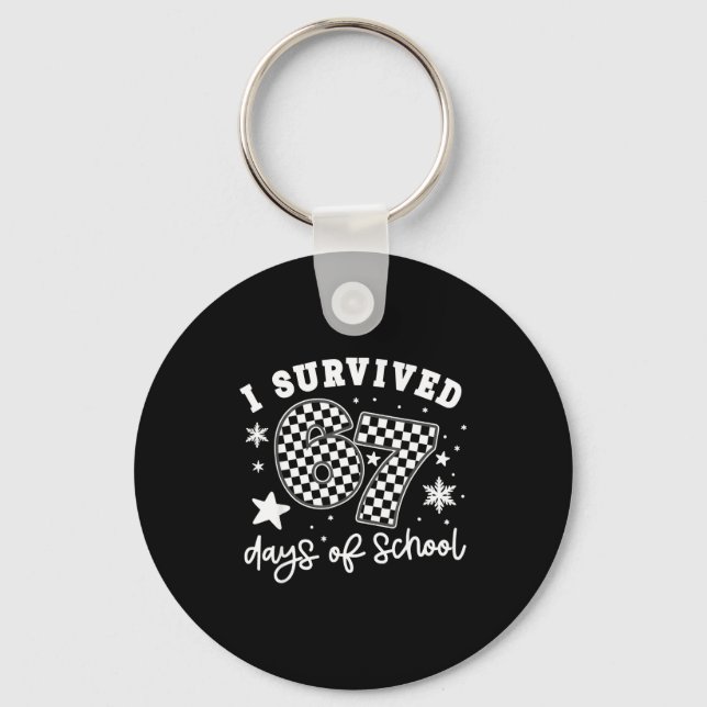 Llavero I Survived 67 Days Of School Students Teachers 100 (Anverso)