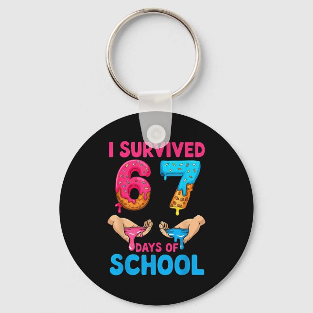 Llavero I Survived 67 Days Of School Teachers Students 6 7 (Anverso)