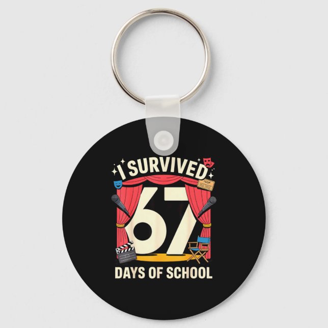 Llavero I Survived 67 Days Of School - Teachers Students A (Anverso)