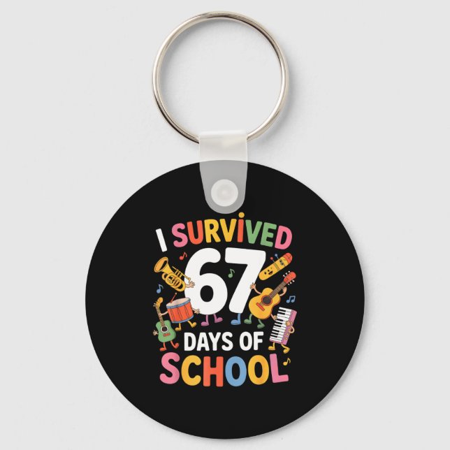 Llavero I Survived 67 Days Of School - Teachers Students M (Anverso)