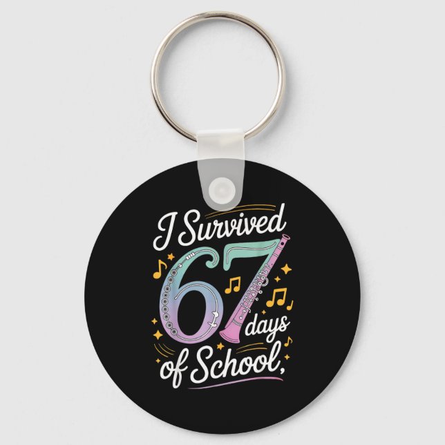 Llavero I Survived 67 Days Of School - Teachers Students M (Anverso)