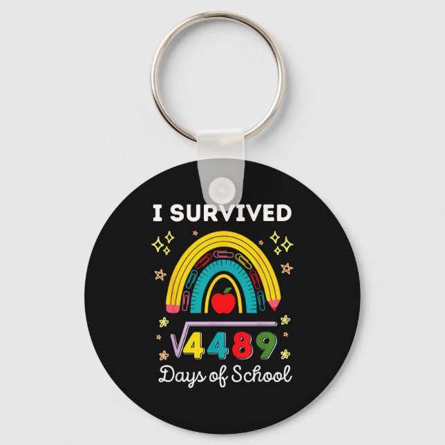 Llavero I Survived 67 Days Of School Teachers Students Six (Anverso)