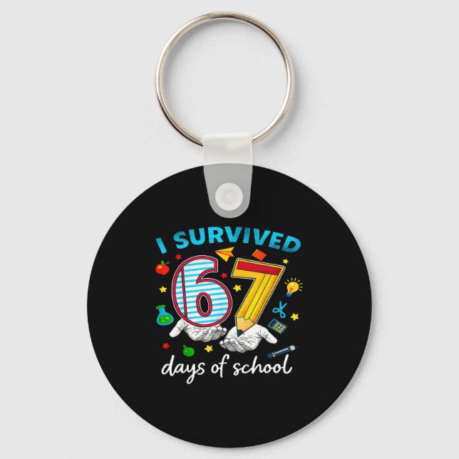 Llavero I Survived 67th Day Of School Six Seven Kids  (Anverso)