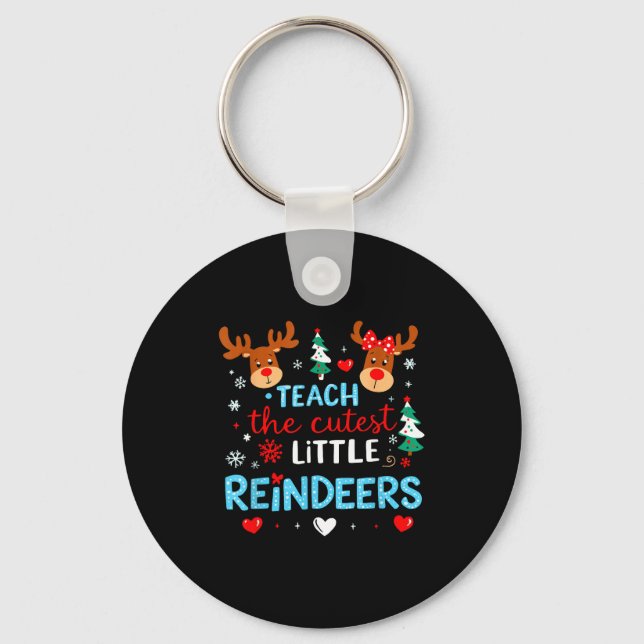 Llavero I Teach The Cutest Little Reindeers Teacher Christ (Anverso)