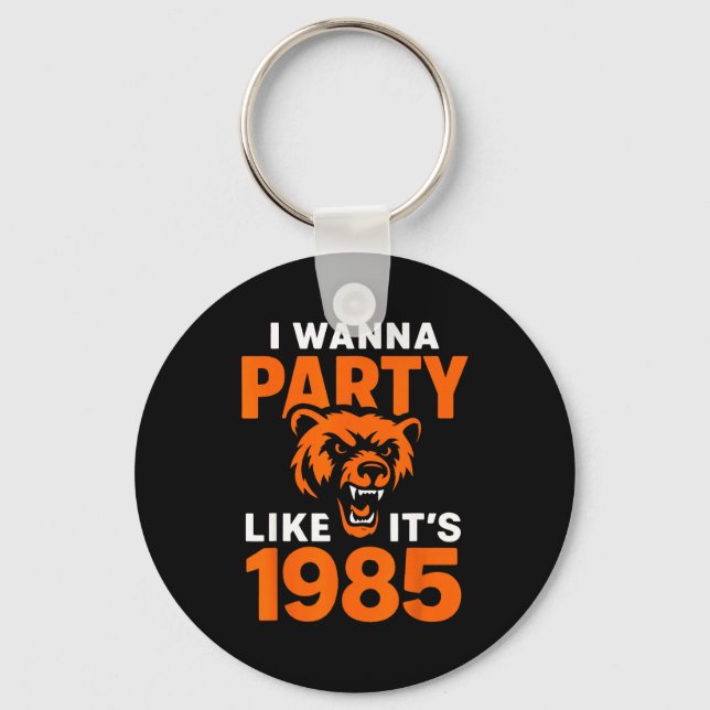 Llavero I W Party Like It’s 1985 Roaring Bear  (Anverso)