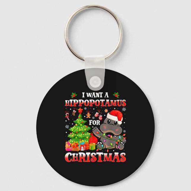 Llavero I Want A Hiptamus Christmas Funny Xmas Hip Lover  (Anverso)