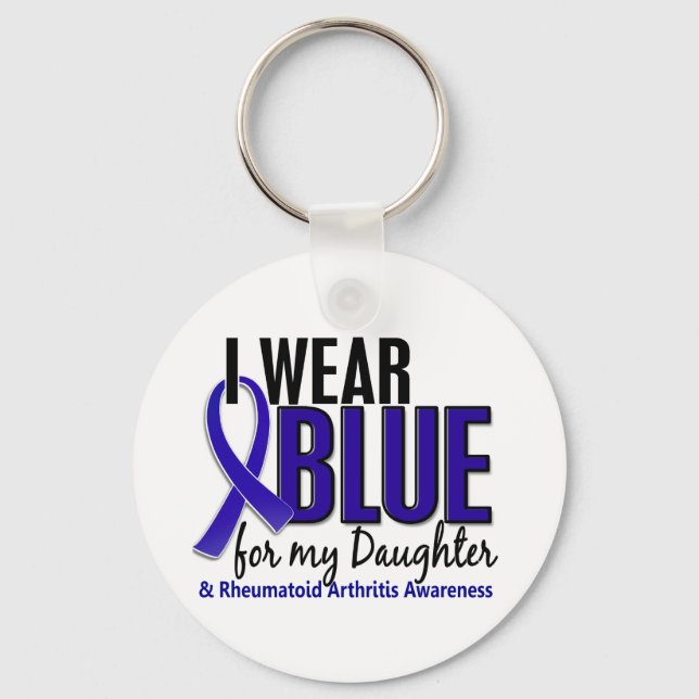 Llavero I Wear Blue Daughter Rheumatoid Arthritis RA (Anverso)
