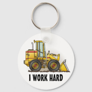 Llavero I Work Hard Loader Key Chain