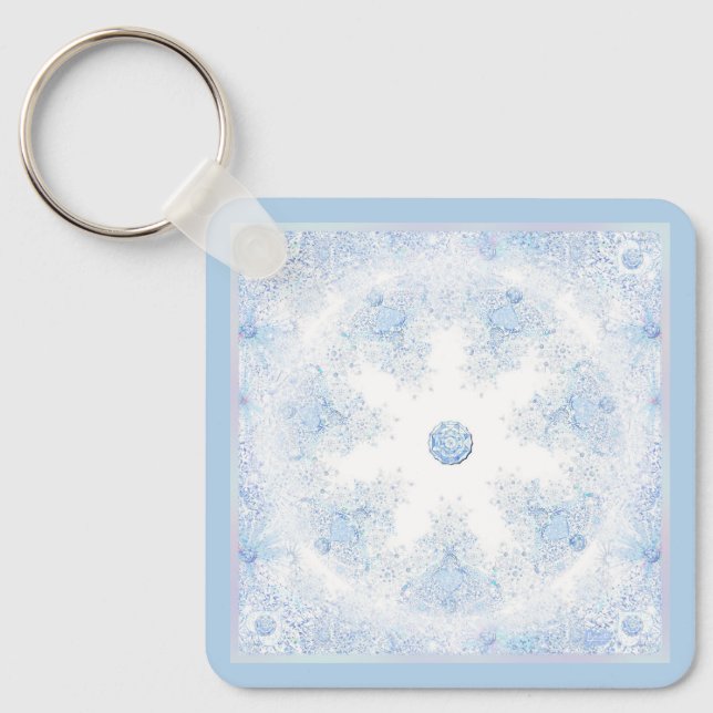 Llavero Ice Blue Snowflake (Anverso)