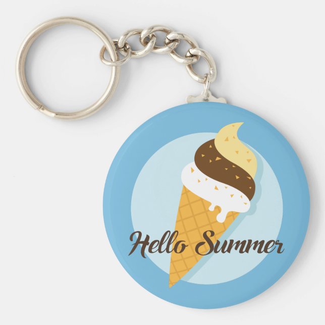 Llavero Ice Cream Hello custom key chains (Frente)