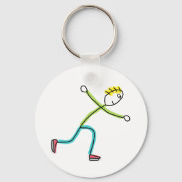 Llavero Ice Skating Stickman