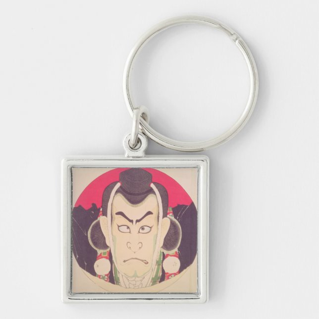 Llavero Ichikawa Danjuro IX en un roundel (Frente)