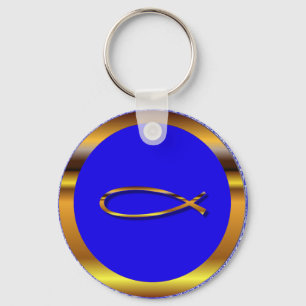 Llavero Ichthys Blue-Gold Keychain