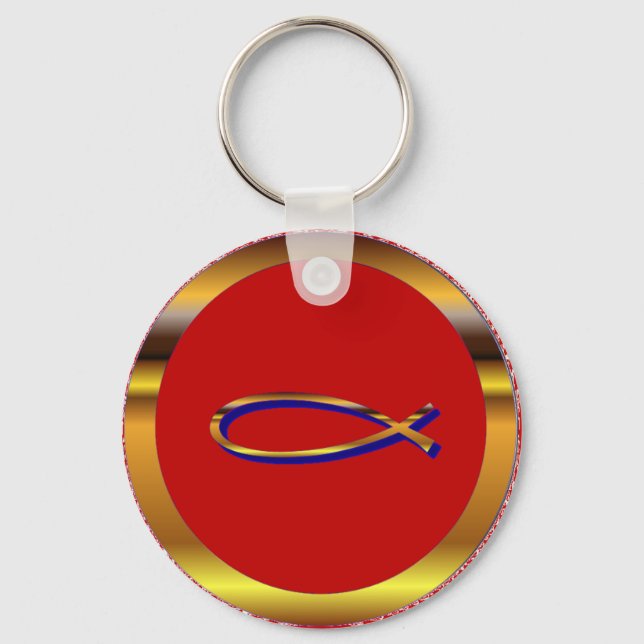 Llavero Ichthys Red Gold Keychain (Anverso)