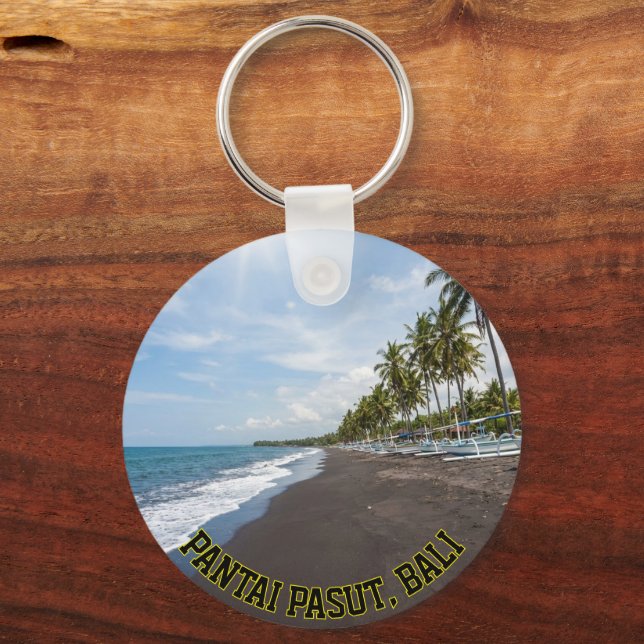 Llavero Iconic Pasut Beach Bali Sunset Palm Tree Keychain (Reverso )