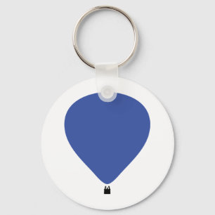 Llavero icono azul del globo de aire caliente