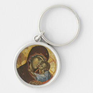 Llavero Icono conocido como la "Virgen del Tsar Dushan",