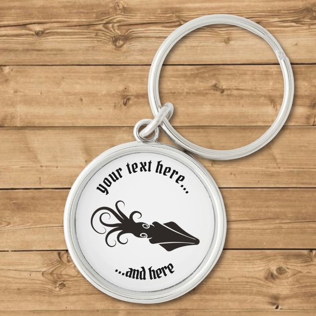 Llavero Ícono de calamar negro (Subido por el creador)