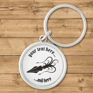 Llavero Ícono de calamar negro