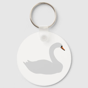 Llavero icono de cisne blanco