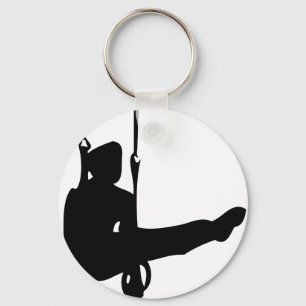 Llavero icono de gimnasta negra