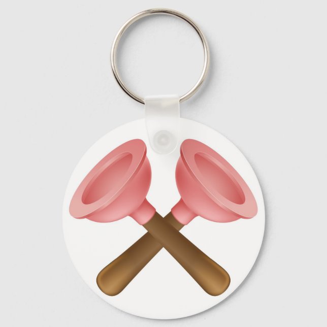 Llavero Icono de herramientas de plungers cruzados (Anverso)