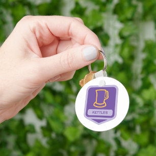 Llavero Icono de Hervidores Modernos de Morado y Amarillo