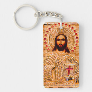 Llavero Icono de oro de Jesús