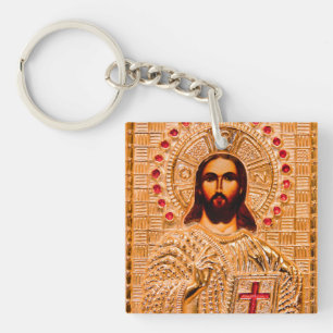 Llavero Icono de oro del Jesucristo