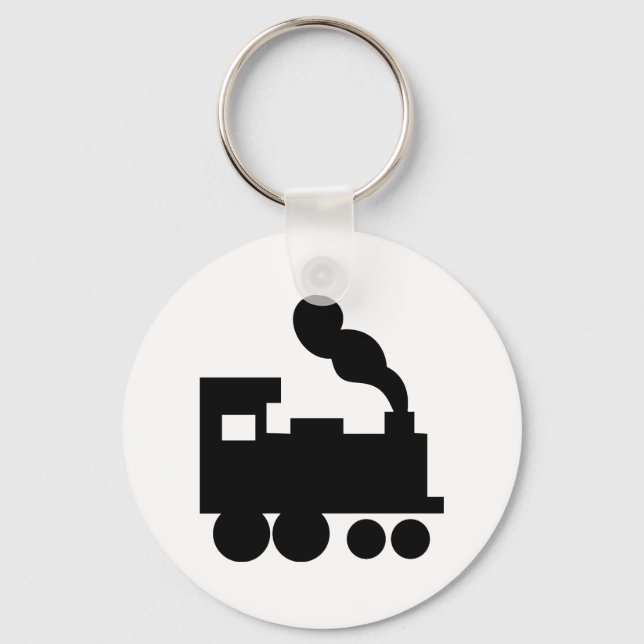 Llavero icono de tren negro (Anverso)