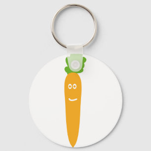Llavero icono de zanahoria divertida