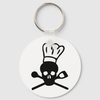 Llavero icono del chef del cráneo